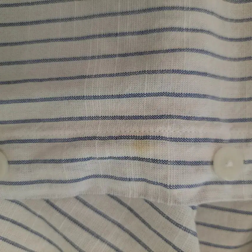 [BUNJANG] Kangol Striped Henley Shirt M / 캉골 스트라이프 헨리넥 셔츠 M