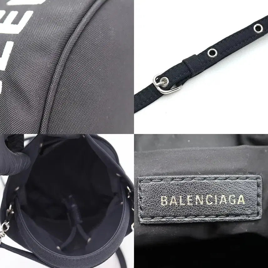 [BUNJANG] Balenciaga Wheel XS Drawstring Bucket Bag / 발렌시아가 블랙 나일론 휠 XS 드로우스트링 버킷백
