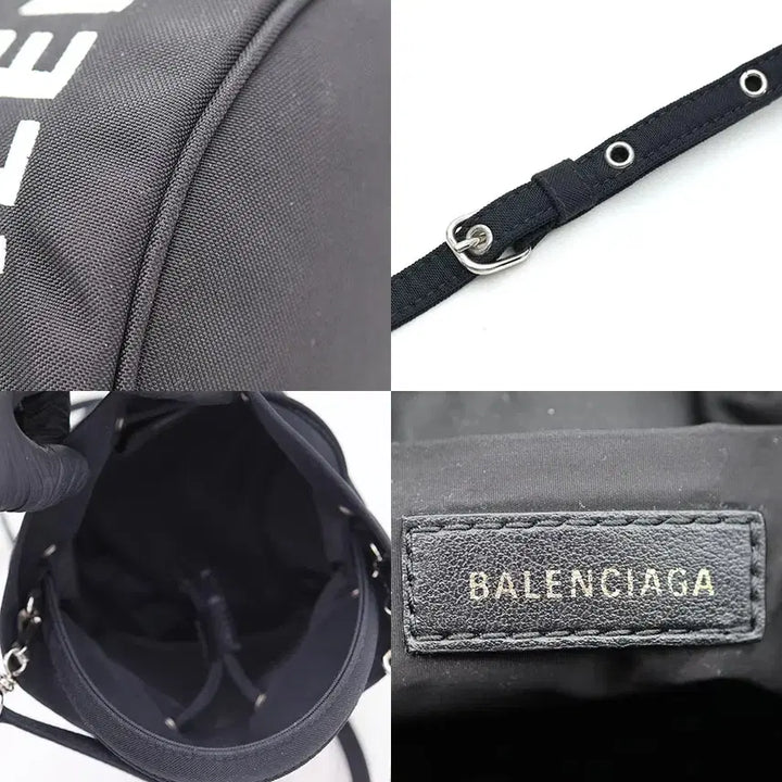 [BUNJANG] Balenciaga Wheel XS Drawstring Bucket Bag / 발렌시아가 블랙 나일론 휠 XS 드로우스트링 버킷백
