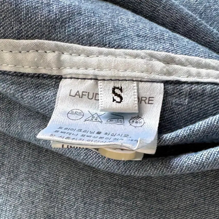 [BUNJANG] Lafayette Store Denim Shirt / 라퍼지스토어 오버사이즈 긴팔 데님셔츠 청남방 팝니다