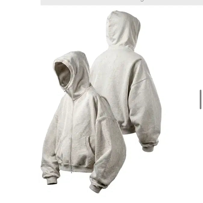 [BUNJANG] Freerunnore Refined Huge Hooded Zip-Up - Oatmeal / 새상품) 프리노어 리파인드 휴즈 후드 집업 - 오트밀