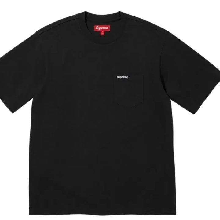[BUNJANG] Supreme Pocket T-Shirt Black (26SS) / 슈프림 숏슬리브 포켓 티셔츠 블랙 - 26SS