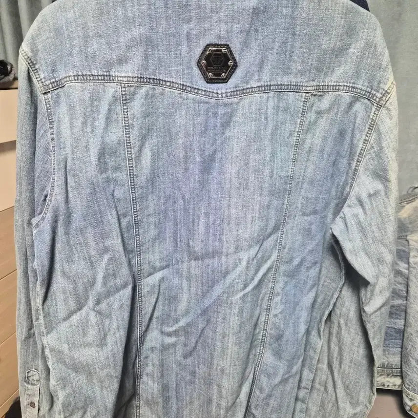 [SOLD OUT] [xl]필립플레인 해골 프린팅 데님 셔츠