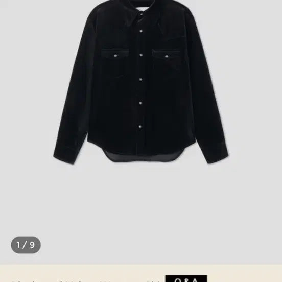 [SOLD OUT] 새상품)파크투 벨벳 웨스턴 셔츠 블랙