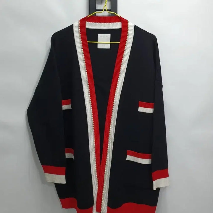 [BUNJANG] Sandro Open Knit Cardigan with Pearl Trimming / 산드로 가디건 오픈 니트 배색 진주 트리밍 1