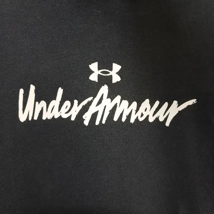 [BUNJANG] Under Armour Logo Printed Black Hoodie / 언더아머 블랙 후드티 로고 프린팅