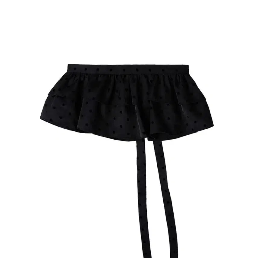[BUNJANG] Varnishment Dot Ruffle Apron Black / (새상품) 바니쉬먼트 Dot ruffle apron black