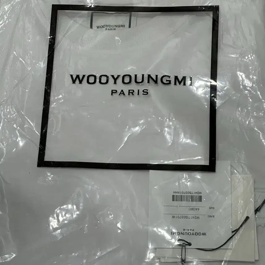 [BUNJANG] Wooyoungmi Blur Graphic T-shirt White / [44] 우영미 블러 그래픽 티셔츠 화이트 - 24SS