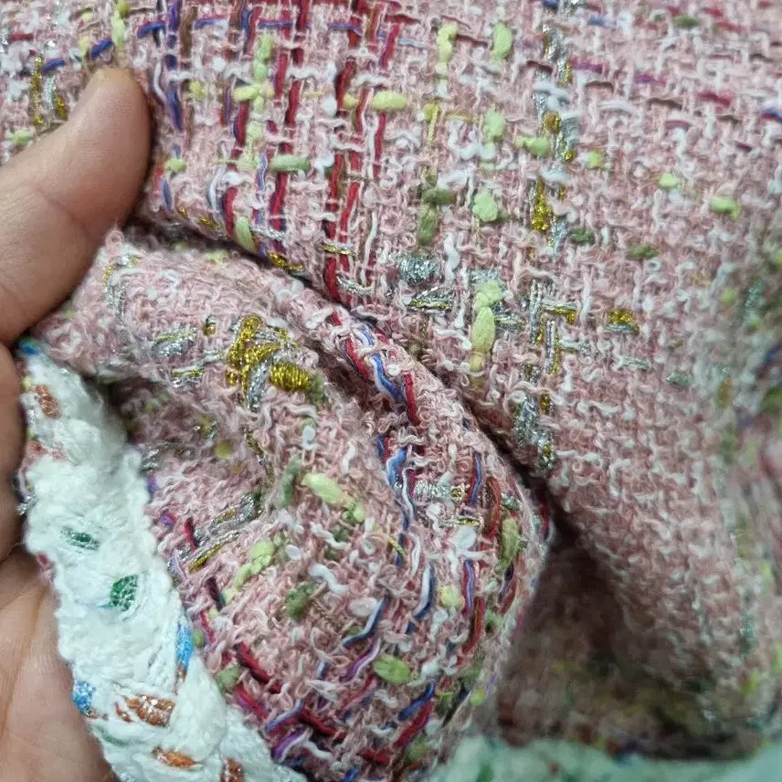 [BUNJANG] Romi Story Pink Tweed Jacket / Romi Story 핑크 트위드 자켓