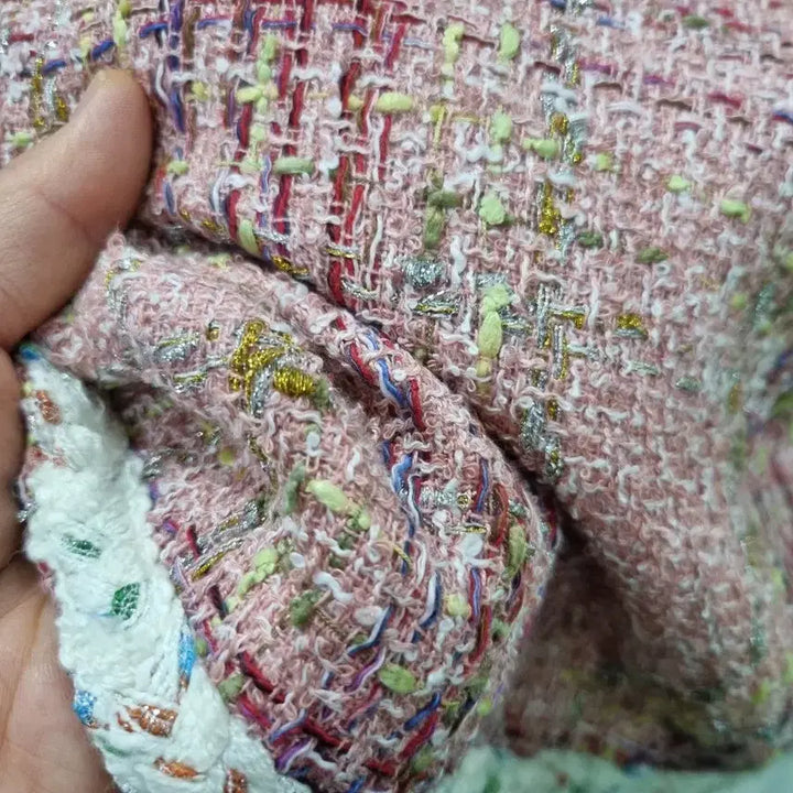[BUNJANG] Romi Story Pink Tweed Jacket / Romi Story 핑크 트위드 자켓