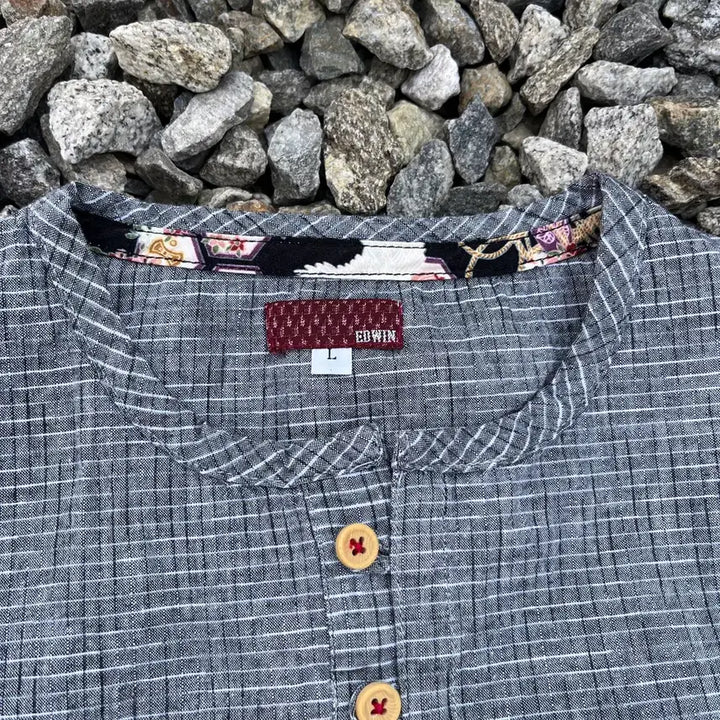 [BUNJANG] Edwin Henry Neck Shirt / EDWIN 헨리넥 셔츠  (실측확인)