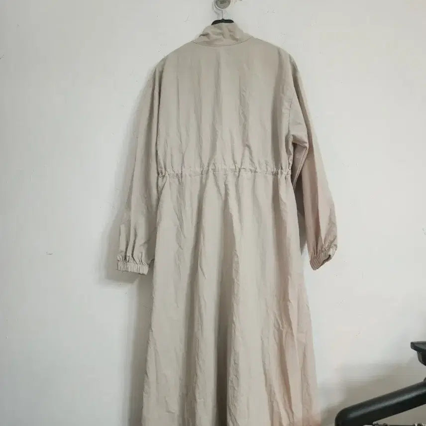 [BUNJANG] Long Beige 77 Zip-up Dress / 짚업 롱 원피스 베이지77