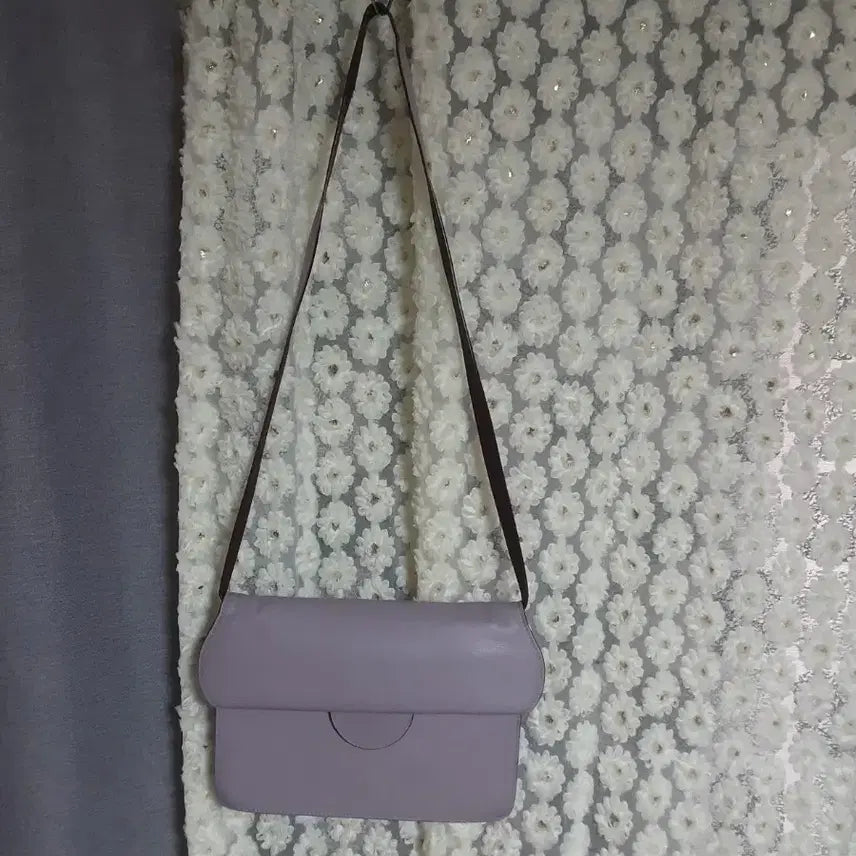 [BUNJANG] Roksanda Lavender Caviar Leather Crossbody Bag / 록산다 라벤더 컬러 가죽 크로스백