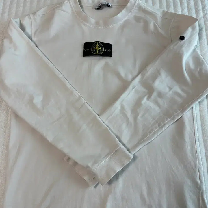 [BUNJANG] Stone Island Long Sleeve White / M) 스톤아일랜드 롱슬리브 화이트