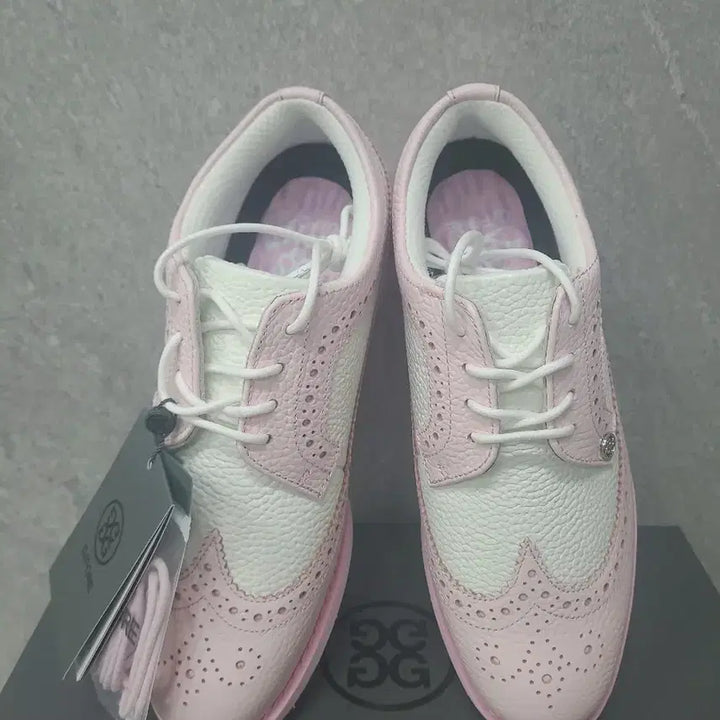[BUNJANG] G/FORE Wingtip Golf Shoes (Pink/White) / 지포어(정품)윙팁 골프화 핑크/화이트 230/235