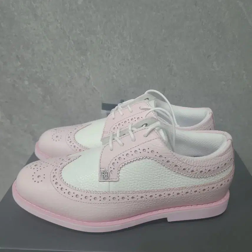 [BUNJANG] G/FORE Wingtip Golf Shoes (Pink/White) / 지포어(정품)윙팁 골프화 핑크/화이트 230/235