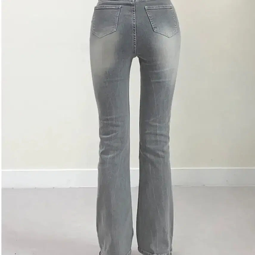 [BUNJANG] Gray Bootcut Banding Pants / 4계절 그레이 부츠컷 밴딩 팬츠  청바지 몸매보정고무줄