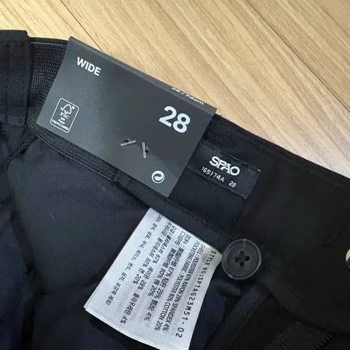 [BUNJANG] SPAO Wide Fit Black Slacks Size 28 / MNG 와이드 슬랙스 블랙 28사이즈