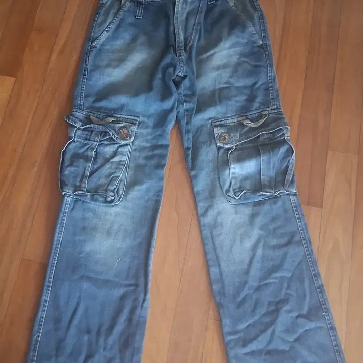 [BUNJANG] ENERGIE Denim Cargo Pants / ENERGIE 데님 카고 새바지 허리 88cm
