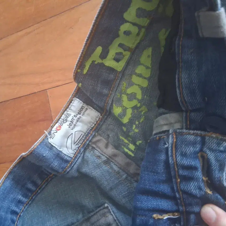 [BUNJANG] ENERGIE Denim Cargo Pants / ENERGIE 데님 카고 새바지 허리 88cm