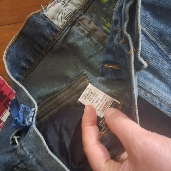 [BUNJANG] ENERGIE Denim Cargo Pants / ENERGIE 데님 카고 새바지 허리 88cm