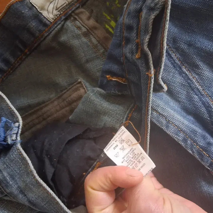 [BUNJANG] ENERGIE Denim Cargo Pants / ENERGIE 데님 카고 새바지 허리 88cm