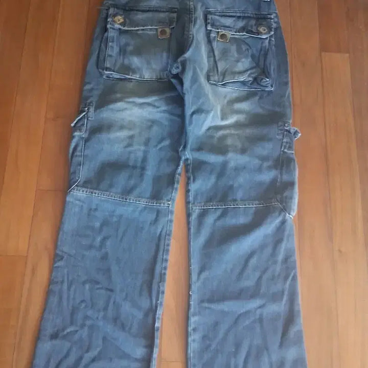 [BUNJANG] ENERGIE Denim Cargo Pants / ENERGIE 데님 카고 새바지 허리 88cm