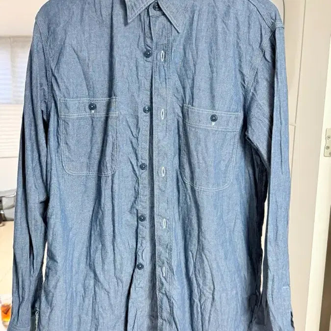[BUNJANG] Orslow Chambray Shirt / 오어슬로우 샴브레이 5사이즈