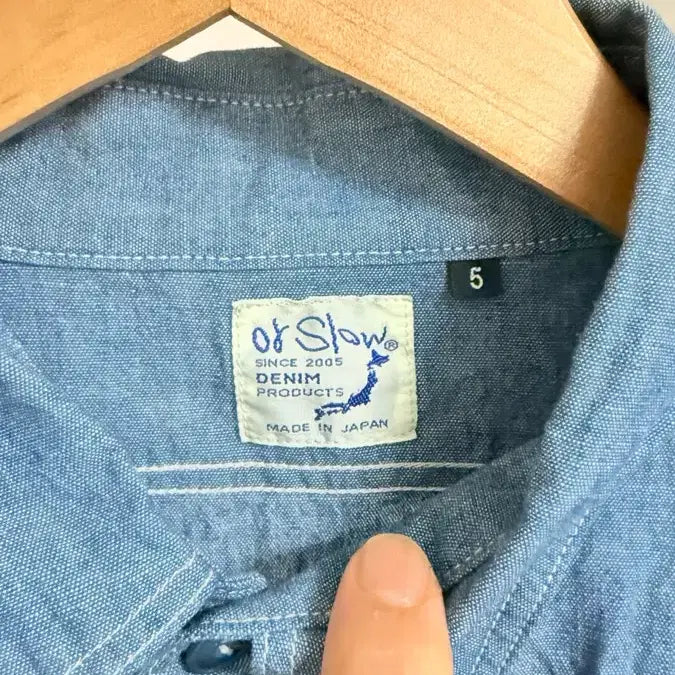 [BUNJANG] Orslow Chambray Shirt / 오어슬로우 샴브레이 5사이즈