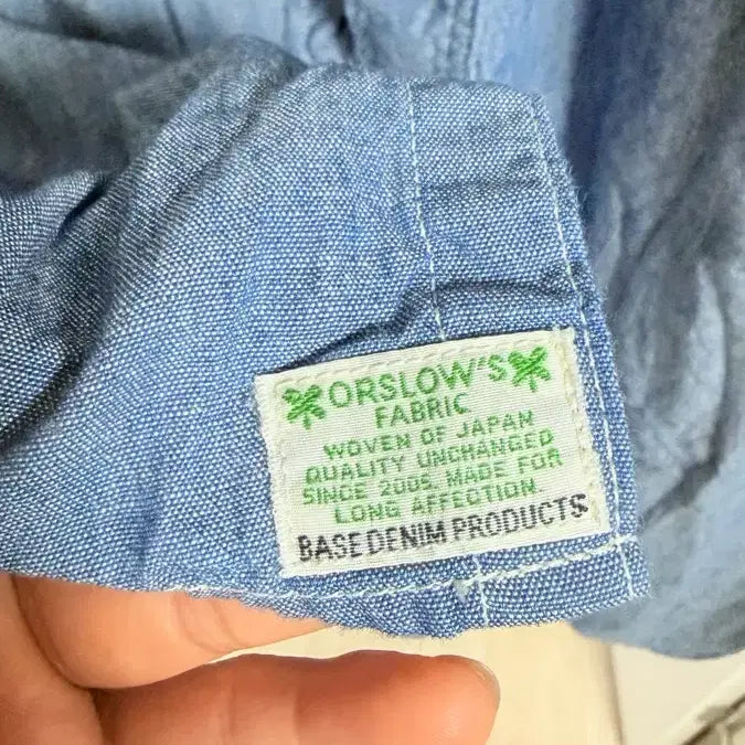[BUNJANG] Orslow Chambray Shirt / 오어슬로우 샴브레이 5사이즈
