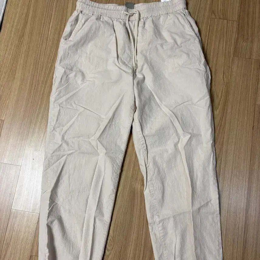 [BUNJANG] SPAO Ivory Cotton Banding Pants / 스파오 아이보리 밴딩 면바지 새상품