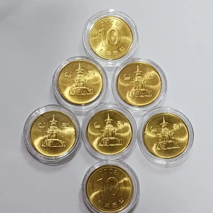 [BUNJANG] Bank of Korea 10 Won Coins (7 Coin Bundle) / (특가)2002년 10주 7개일괄