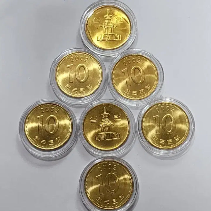 [BUNJANG] Bank of Korea 10 Won Coins (7 Coin Bundle) / (특가)2002년 10주 7개일괄