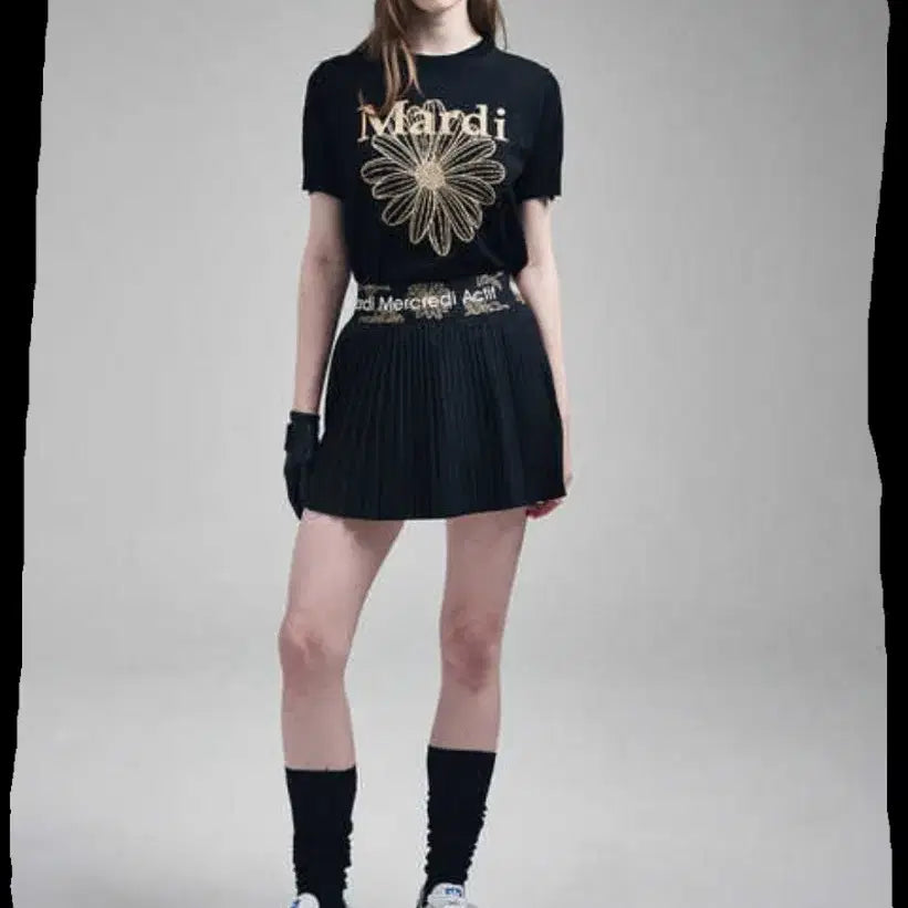 [BUNJANG] Mardi Mercredi Short Sleeve Knit Black / 마르디 메크르디 반팔 니트 블랙