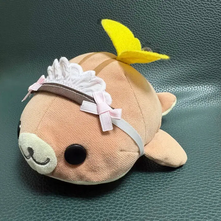 [BUNJANG] Choco Mamegoma Plush Doll (with Headwear) / 초코 마메고마 인형(헤도래포함)