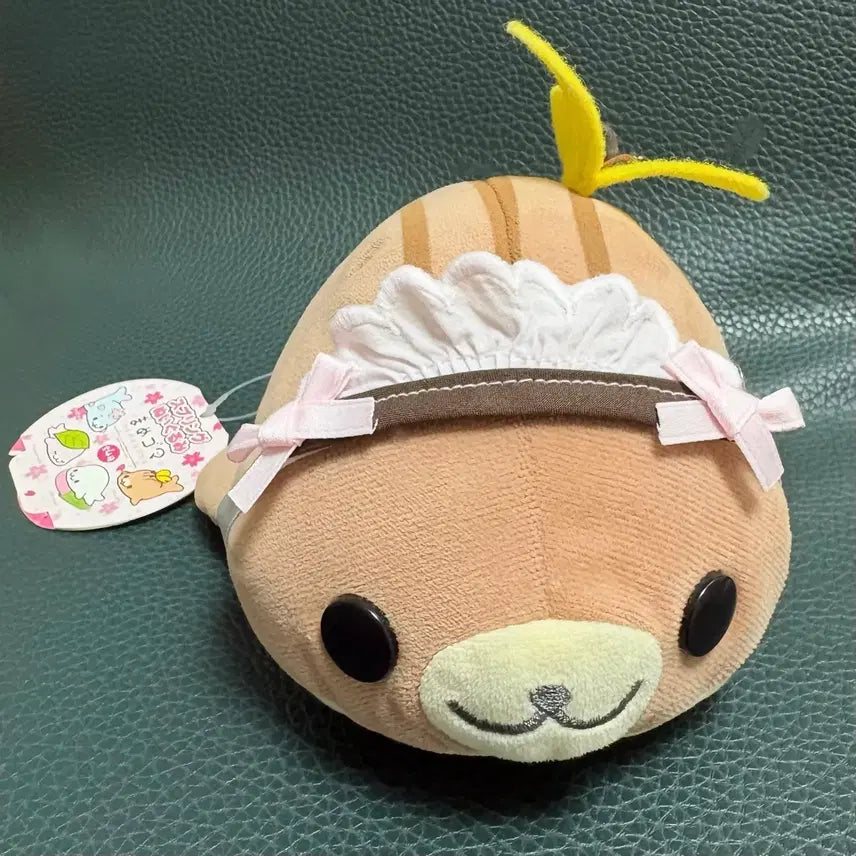 [BUNJANG] Choco Mamegoma Plush Doll (with Headwear) / 초코 마메고마 인형(헤도래포함)