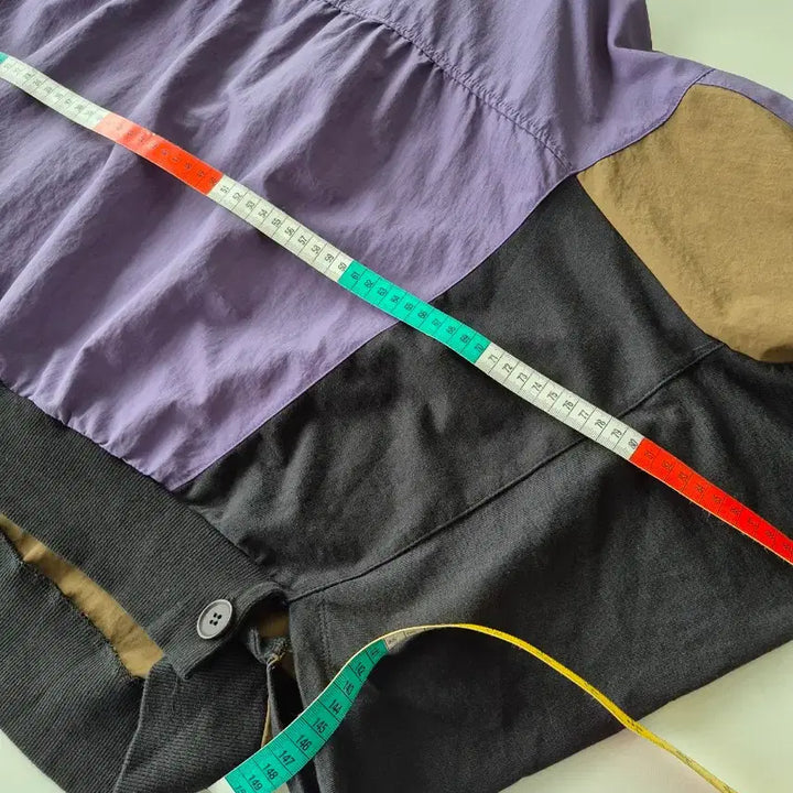 [BUNJANG] Oversized Color Block T-shirt Windbreaker / 오버핏 꾸안꾸 배색 티셔츠 바람막이