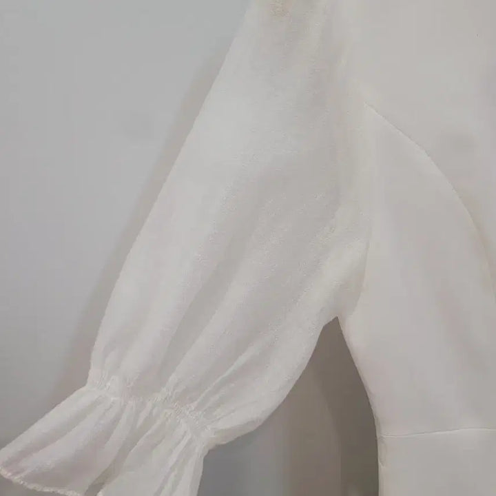 [BUNJANG] Kenneth Lady White Chiffon Sleeve Dress Size 55 / 케네스레이디 화이트 쉬폰 소매 원피스 55사이즈