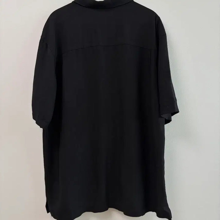 [BUNJANG] Havana Black Embroidered Short Sleeve Shirt / 하바나 셔츠 블랙 자수 반팔 남방