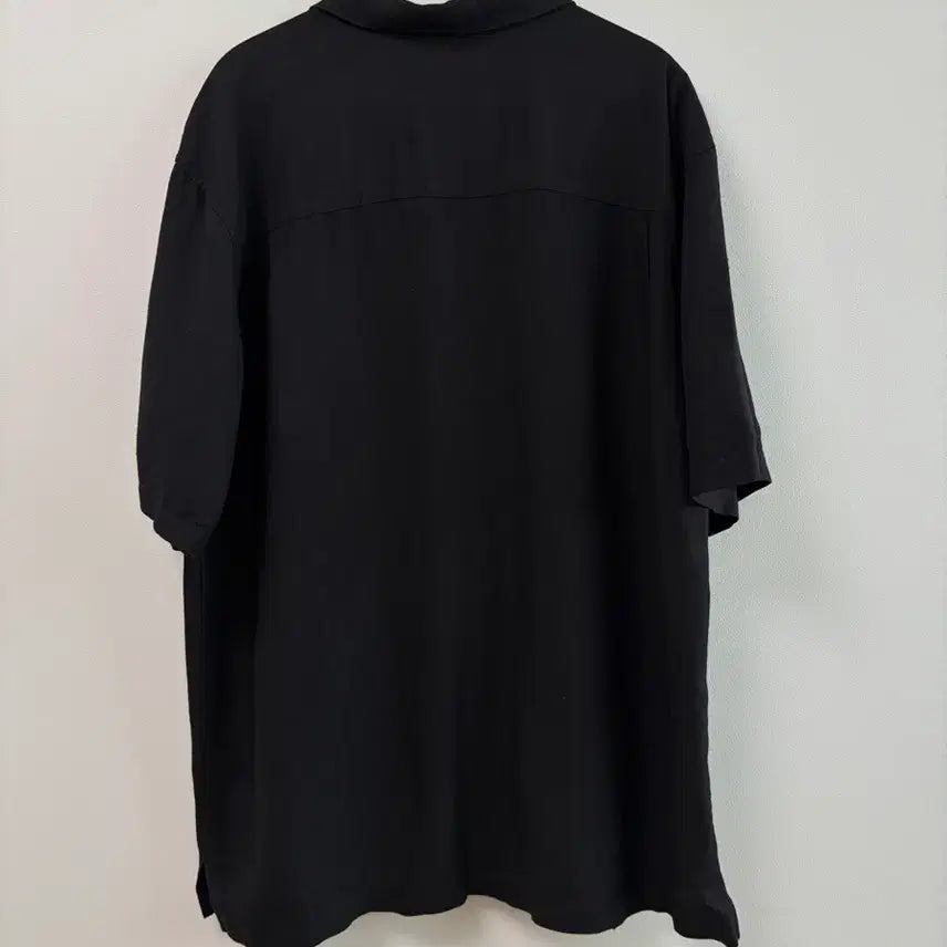 [BUNJANG] Havana Black Embroidered Short Sleeve Shirt / 하바나 셔츠 블랙 자수 반팔 남방