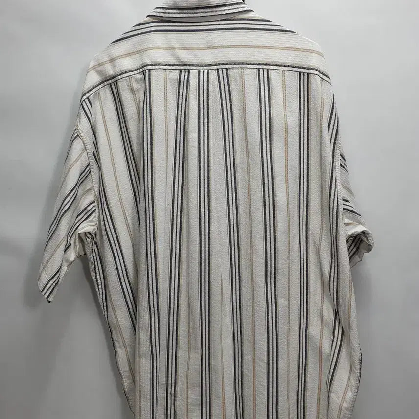 [BUNJANG] Carhartt WIP Quentin Seersucker Stripe Short Sleeve Shirt L / 칼하트 wip 반팔 셔츠 퀜틴 시어서커 스트라이프 남방 L