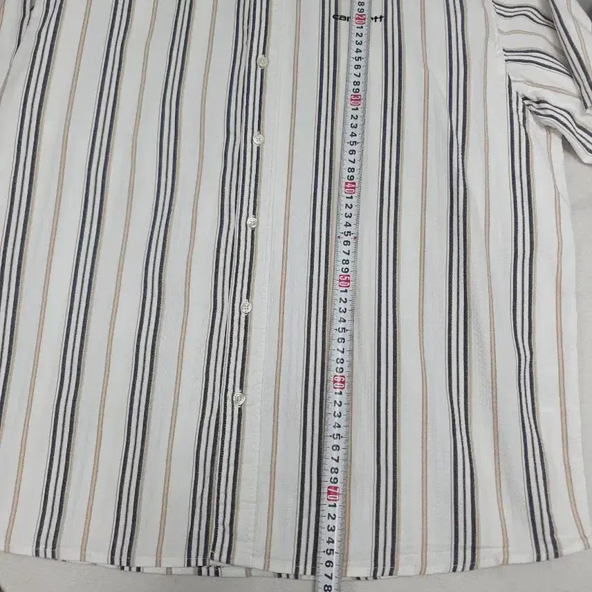 [BUNJANG] Carhartt WIP Quentin Seersucker Stripe Short Sleeve Shirt L / 칼하트 wip 반팔 셔츠 퀜틴 시어서커 스트라이프 남방 L