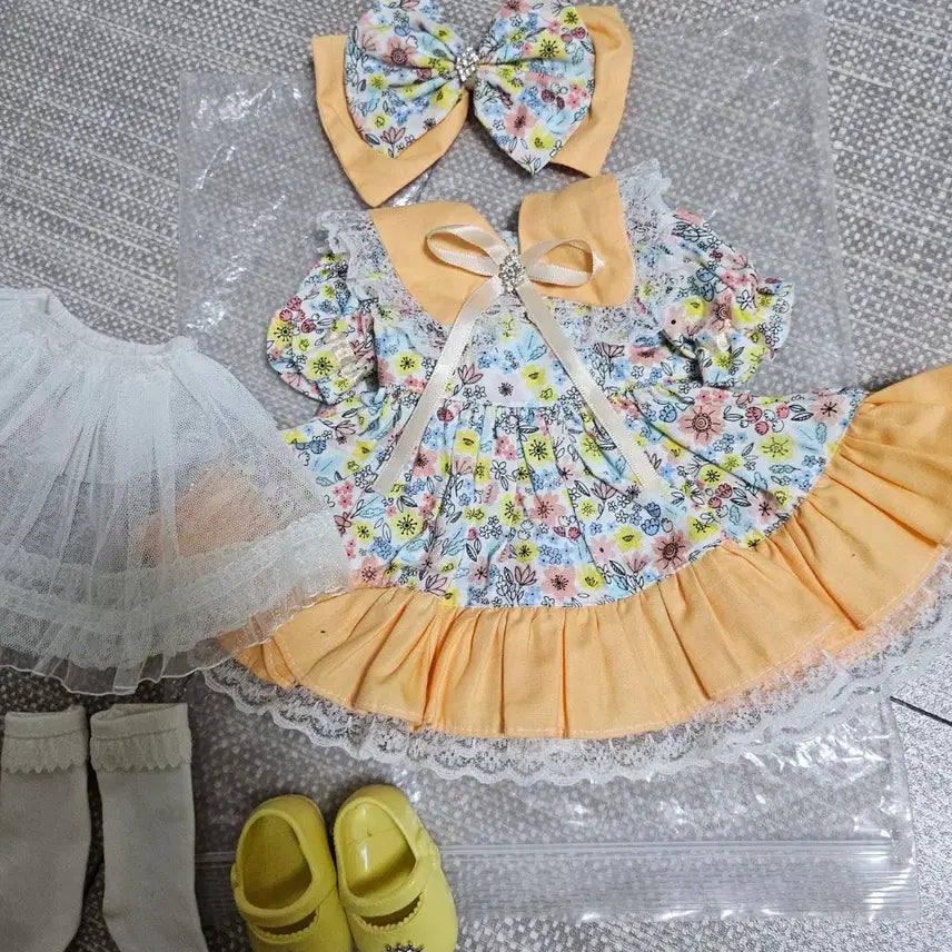 [BUNJANG] Disney Baby Doll Rapunzel Dress / 디즈니베이비돌 라푼젤 의상, 베이비돌 옷