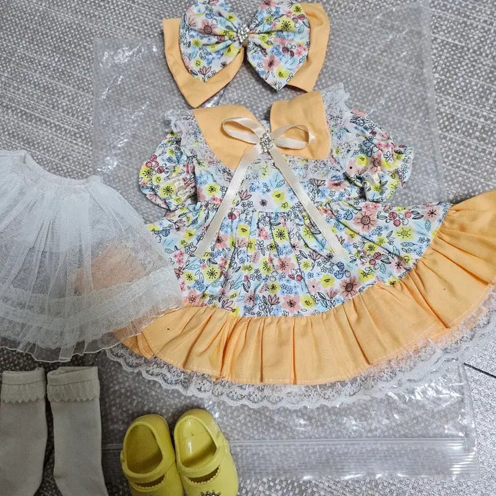 [BUNJANG] Disney Baby Doll Rapunzel Dress / 디즈니베이비돌 라푼젤 의상, 베이비돌 옷