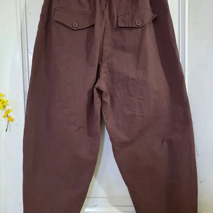 [BUNJANG] Spring Premium Bending Cotton Wide Baggy Pants (Size 77) / 봄  고급스런운  밴딩 면  와이드  베기통바지  77사이즈