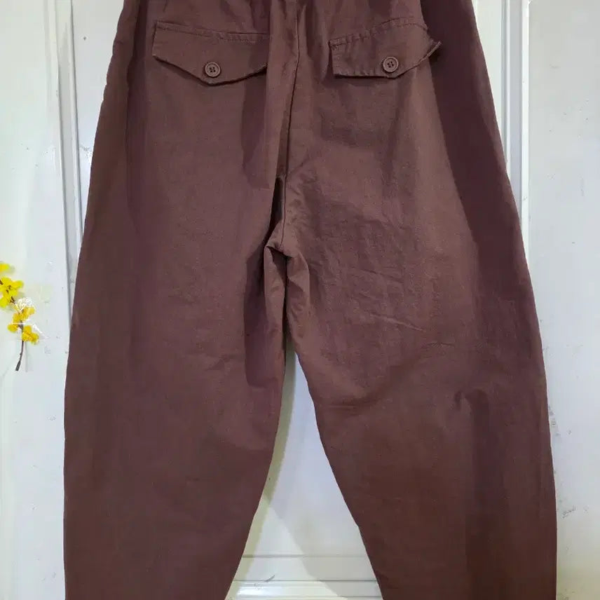 [BUNJANG] Spring Premium Bending Cotton Wide Baggy Pants (Size 77) / 봄  고급스런운  밴딩 면  와이드  베기통바지  77사이즈