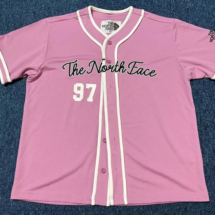 [BUNJANG] The North Face TNF Crew Short Sleeve Jersey Top Light Pink / 노스페이스 TNF 크루 숏슬리브 저지 탑 라이트핑크