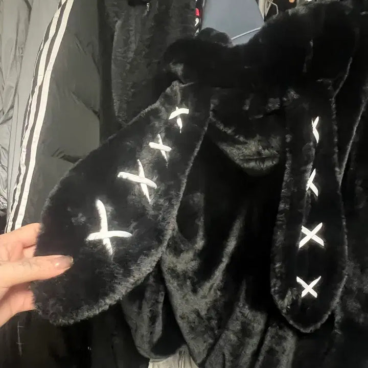 [BUNJANG] Reflem Usamimi Rabbit Fur Jacket / 레플렘 우사미미 토끼 퍼 자켓