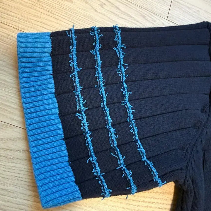 [BUNJANG] Lucky Chouette Knit Navy Dress / 럭키슈에뜨 니트 반팔 원피스 66-77 사이즈 정도 free