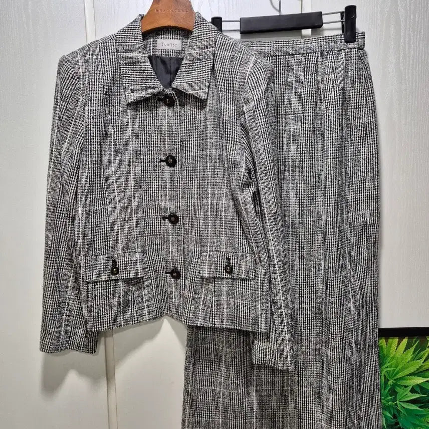 [BUNJANG] Inattic Vintage Check Tweed Skirt Set / (세일)JPN빈티지.Inattic 체크 스커트 트위드 세트